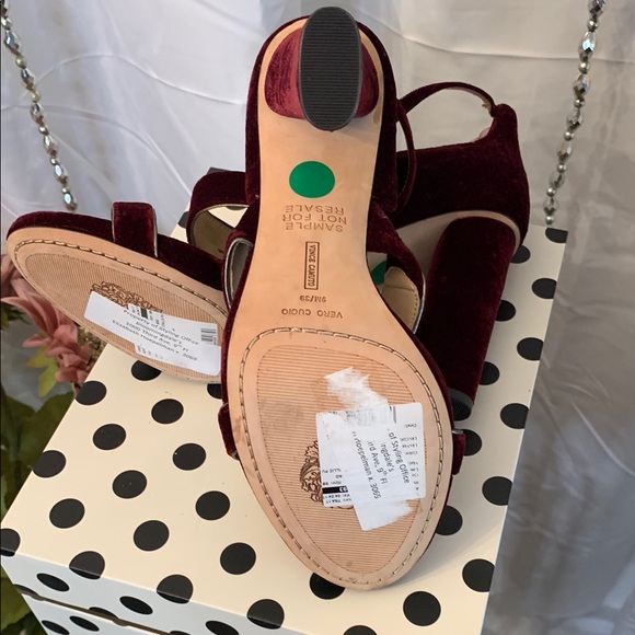 Vince Camuto Burgundy Strappy High Heels for Glamorous Evenings (SZ 9) - Picture 3 of 10